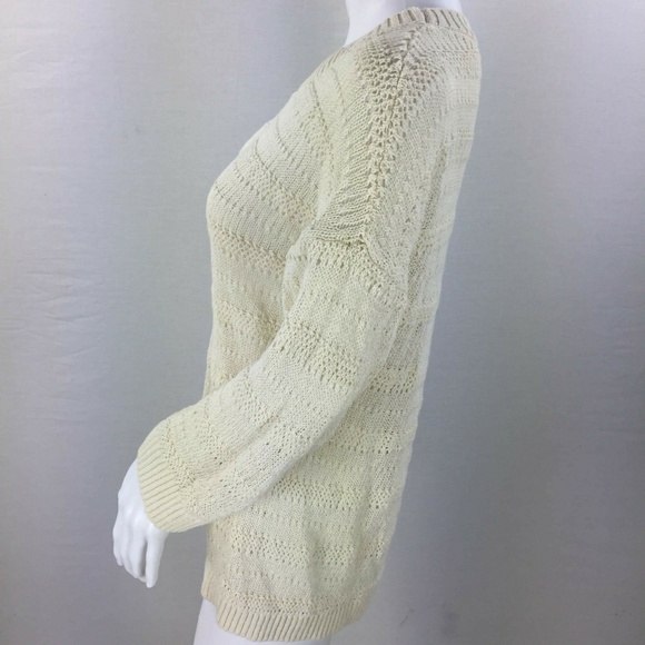 Coldwater creek cream ivory tunic sweater large 14 - Picture 3 of 7